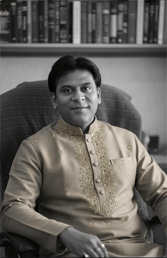 Portrait of Dinesh Chandrashekhar Tiwari, astrologer, spiritual coach and occult healer from Hollistic Jyotishh, offering online astrology consultation.